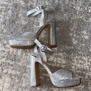 Bisou Bisou By Michele Bohbot Norma Rhinestone Platform Heels